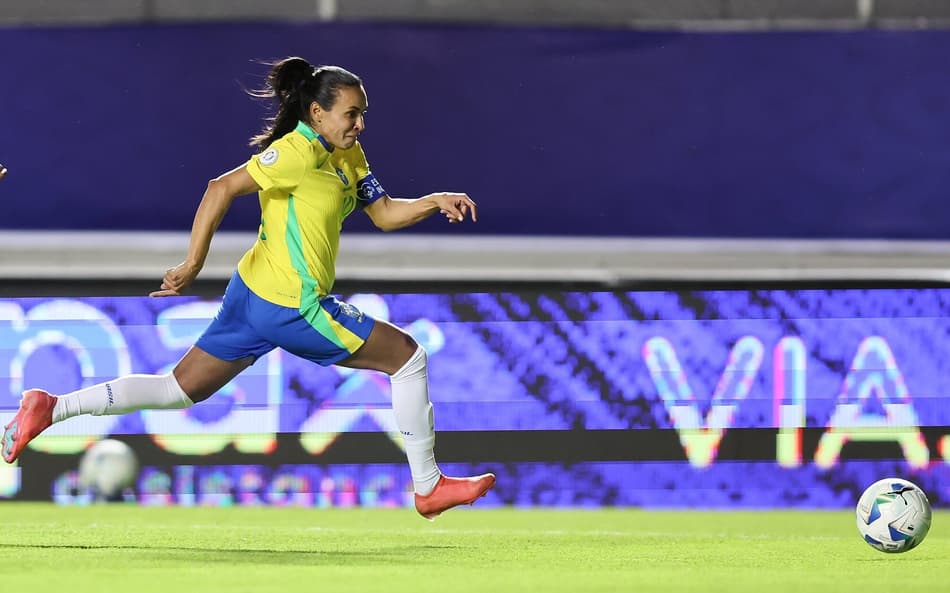Marta disputa Copa América Feminina pela Seleção Brasileira. (Foto: Lívia Villas Boas / CBF)