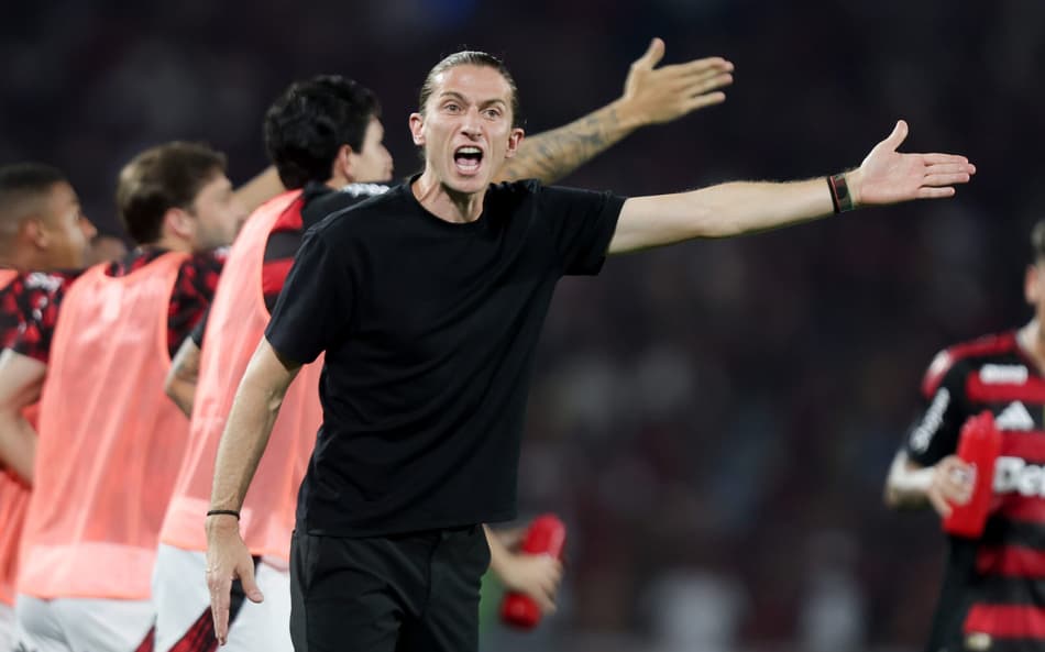 Filipe Luís durante o Flamengo x Vasco (Foto: Gilvan de Souza/Flamengo)