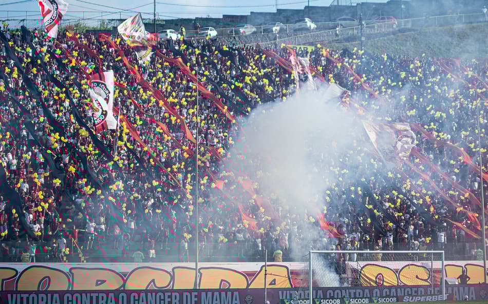 Torcida do Vitória na partida contra o Corinthians (Foto: Victor Ferreira / EC Vitória)