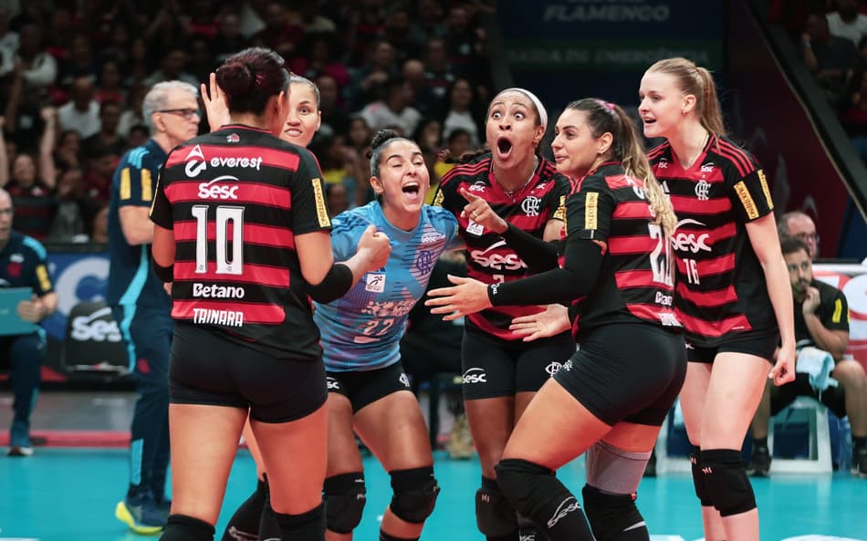 Flamengo vence Praia Clube no Maracanãzinho, pela Superliga (Foto: Mariana Sá/ Flamengo)