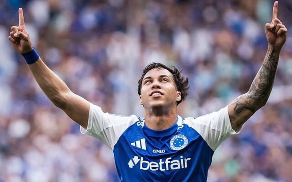Kaio Jorge comemora gol do Cruzeiro contra o Vitória (Foto: Gustavo Aleixo/Cruzeiro)