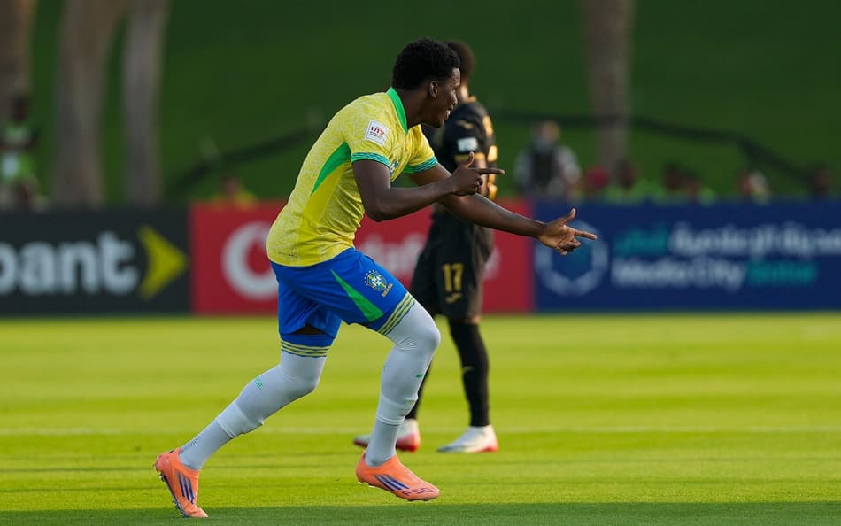 Ruan Pablo comemora gol contra Honduras (Foto: Nelson Terme / CBF)