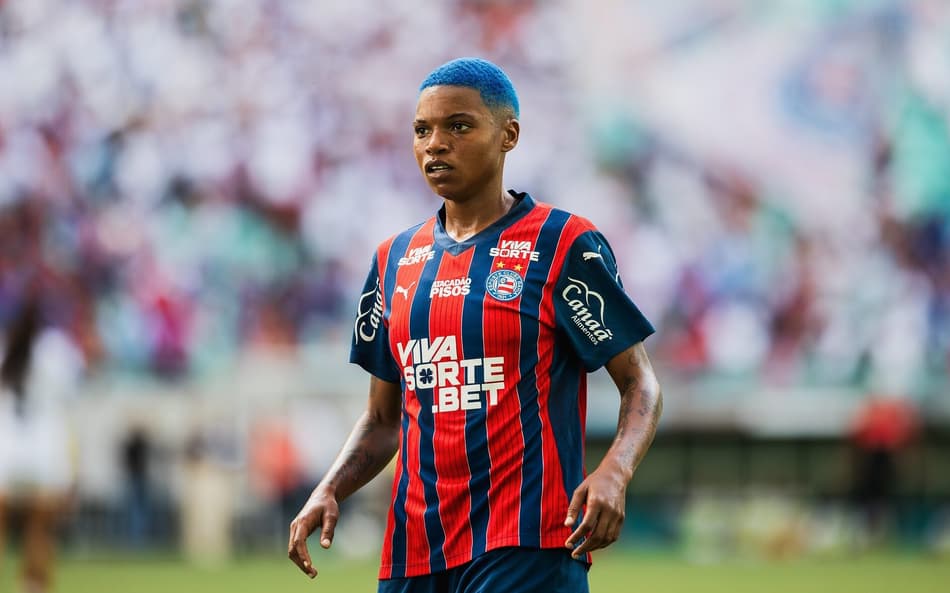 Rhaizza em ação com a camisa do Bahia (Foto: Letícia Martins/EC Bahia)