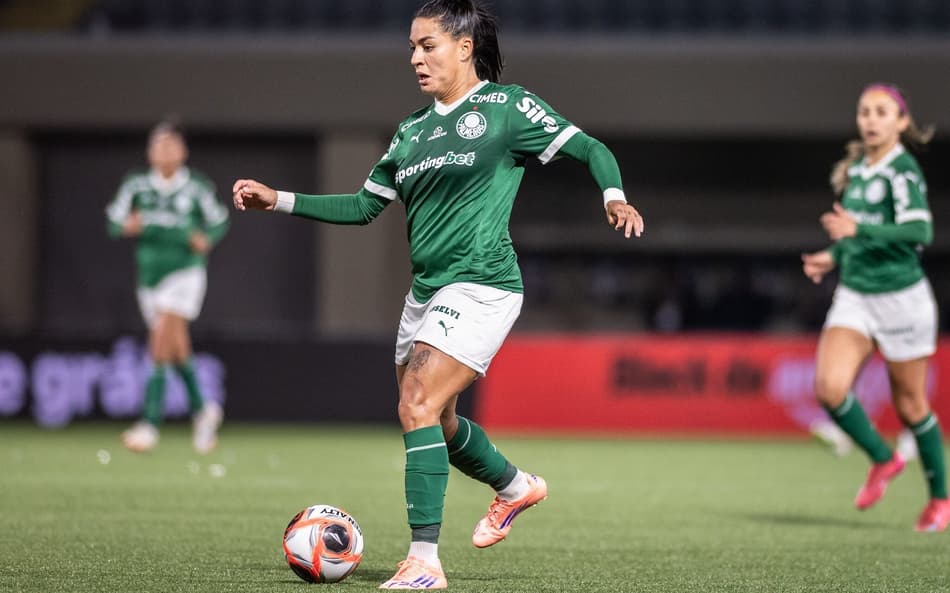 Brena durante Palmeiras x Corinthians, pelo Paulistão Feminino. (Guilherme Veiga/Ag.Paulistão)