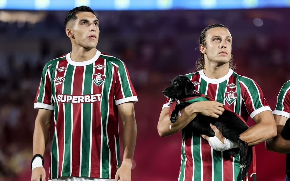 Serna e Canobbio antes de Fluminense x São Paulo (Foto: Lucas Merçon/ Fluminense)