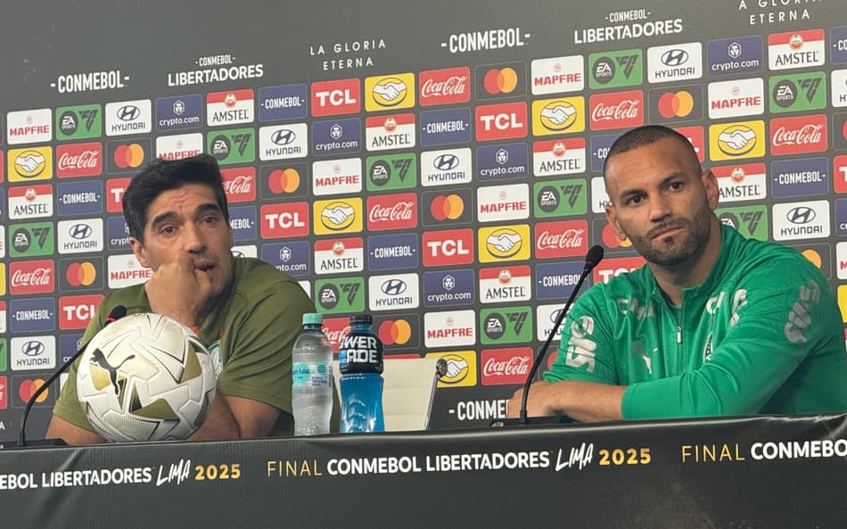 Abel Ferreira e Weverton, do Palmeiras
