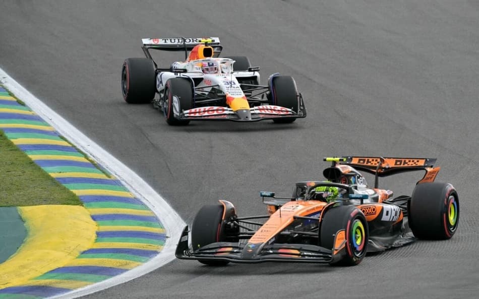 Lando Norris é pole no GP do Brasil (Foto: Nelson Almeida/ AFP)