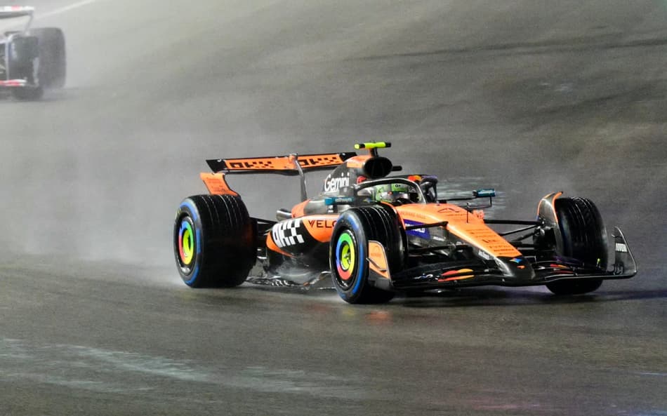 Lando Norris na classificação do GP de Las Vegas (Foto: Frederic J. Brown / AFP)