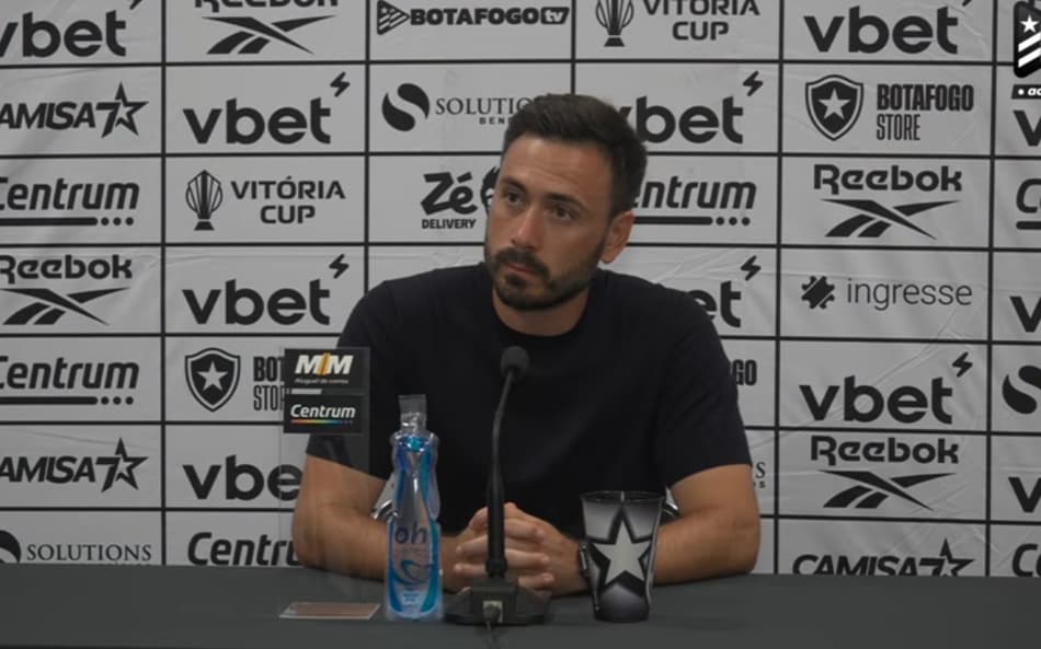 Davide Ancelotti, treinador do Botafogo, em coletiva após empate com o Corinthians pelo Brasileirão