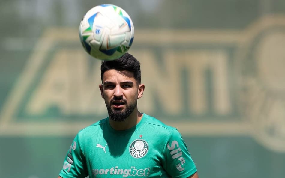 Flaco López durante treino do Palmeiras