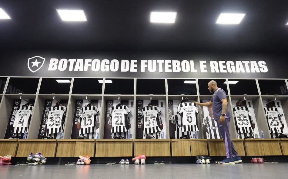 Vestiário do Botafogo para o clássico com o Vasco (Foto: Vítor Silva/Botafogo)