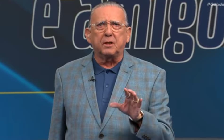 Galvão Bueno elogiou Rossi, goleiro do Flamengo (Foto: Reprodução Band)