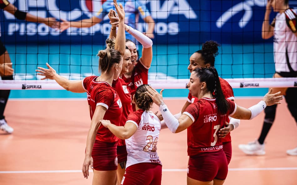 Tijuca Tênis Clube contra o Sesc Flamengo pela Superliga Feminina (Foto: Thiago Mendes / CBV)