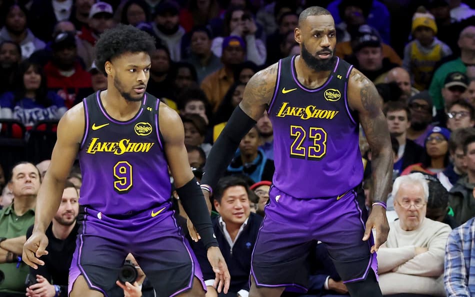 LeBron James - Bronny James - Los Angeles Lakers - NBA
