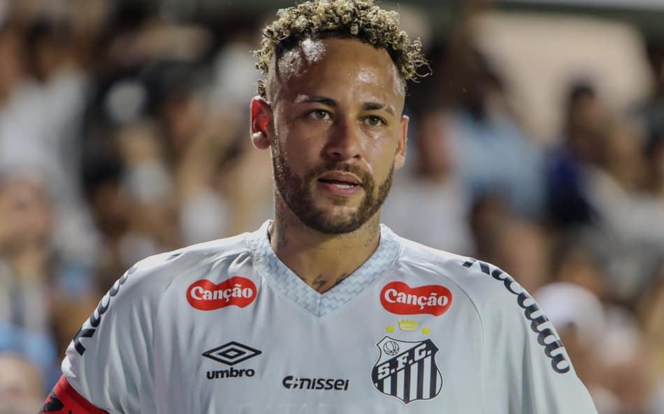 Neymar durante partida entre Santos e Palmeiras no Brasileirão (Foto: Raphael Campos Do Prado/Mochila Press/Gazeta Press)