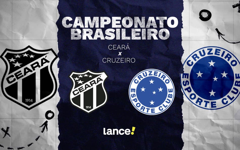 Ceará e Cruzeiro se enfrentam pelo Brasileirão (Foto: Arte/Lance!)
