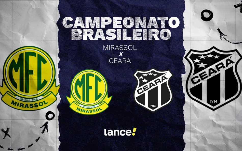 Mirassol x Ceará: onde assistir ao vivo, horário e escalações do jogo pelo Brasileirão