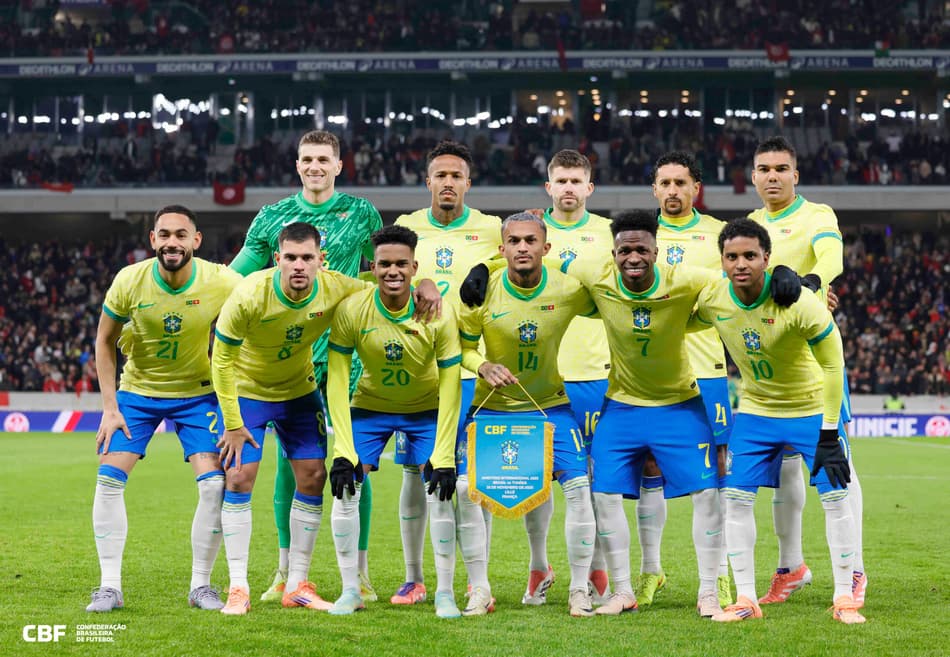 Seleção Brasileira perfilada para encarar a Tunísia em amistoso da Data Fifa