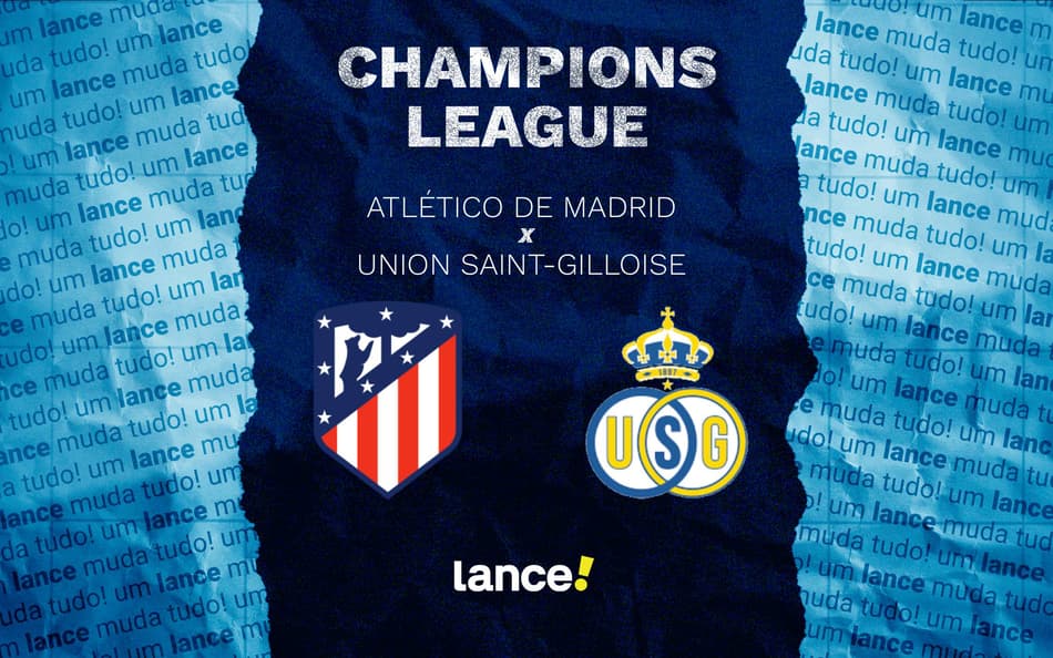 Atlético de Madrid x Union Saint-Gilloise pela 4ª rodada da Champions League (Arte: Lance!)