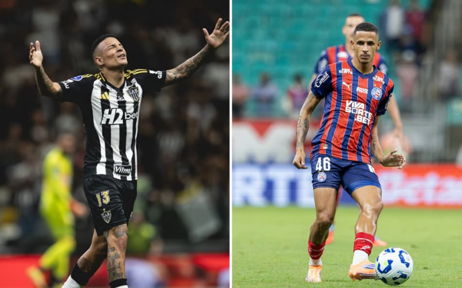 Guilherme Arana e Luciano Juba são destaques de Atlético-MG e Bahia (Fotos: Pedro Souza / Atlético e Rafael Rodrigues / EC Bahia)