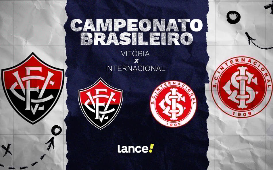 Vitória e Internacional se enfrentam nesta quarta-feira (Foto: arte/Lance!)