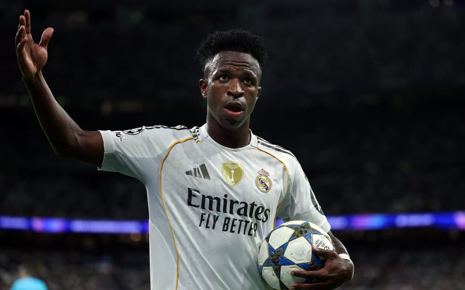 Vini Jr em ação pelo Real Madrid contra a Juventus, pela Champions League