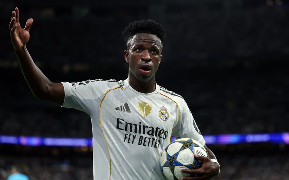 Vini Jr em ação pelo Real Madrid contra a Juventus, pela Champions League