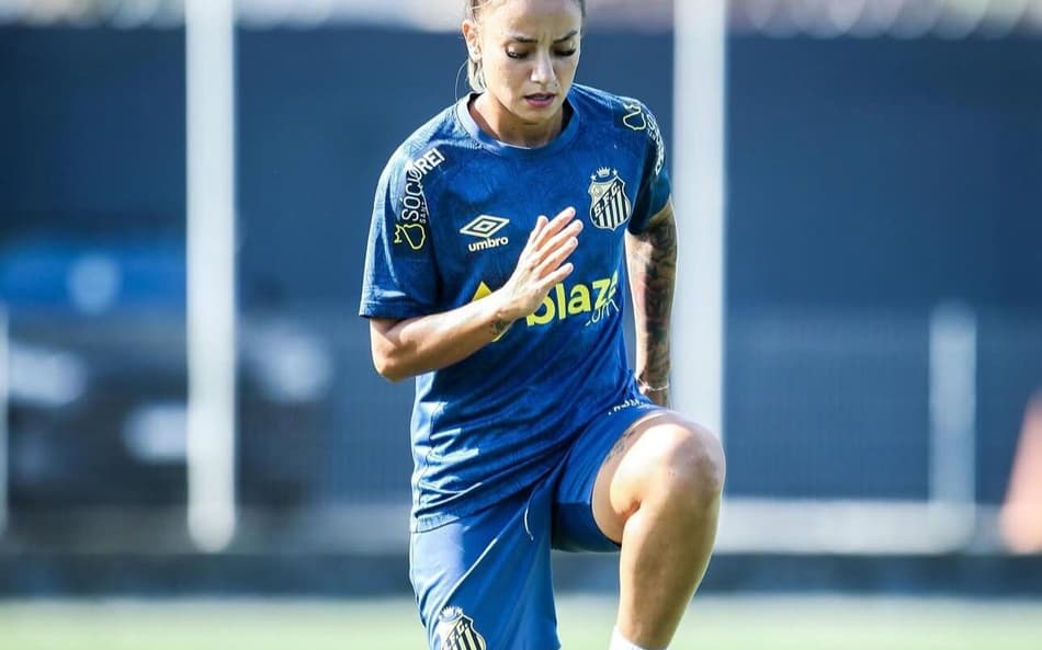 Thaisinha projeta estreia do Santos (Foto: Reinaldo Campos/Santos FC)