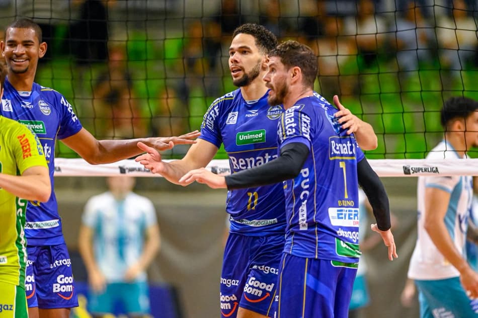 Campinas vence São José na Superliga (Foto: Pedro Teixeira/Vôlei Renata)