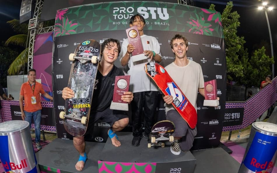 Pódio do park no STU Pro Tour do Rio (Foto: Júlio Detefon / STU)