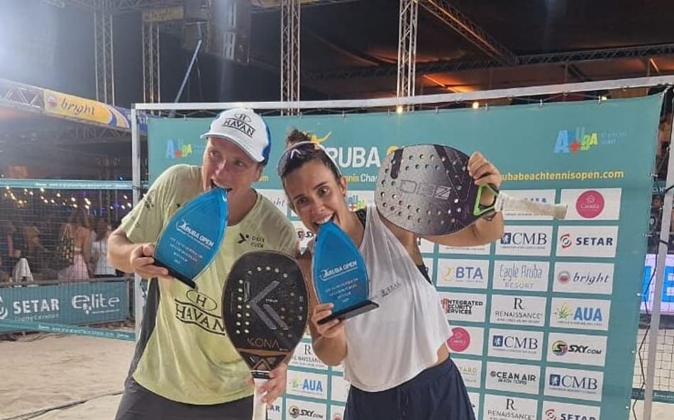 Beach tennis: Brasileiros brilham no pódio da etapa do Mundial em Aruba