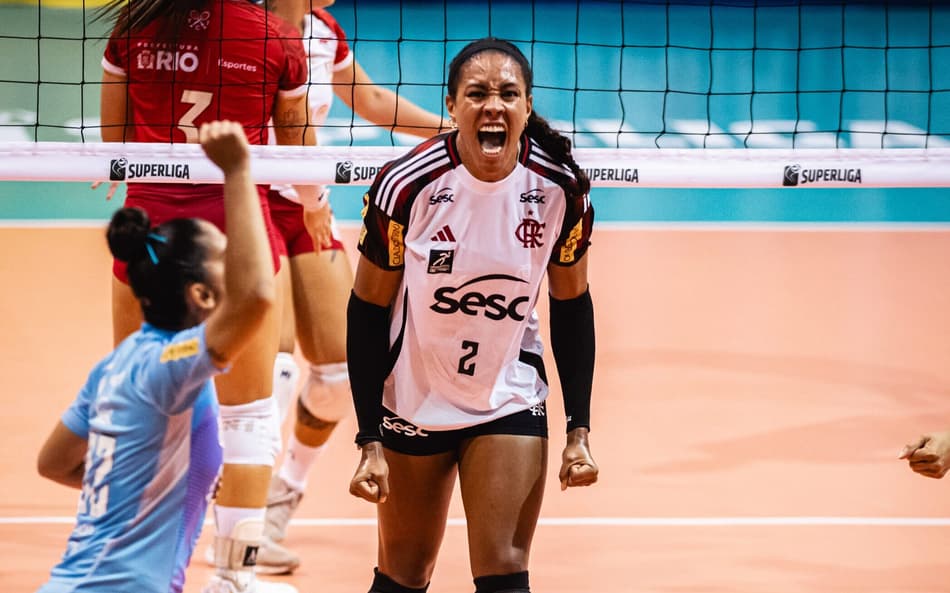 Simone Lee na partida contra o Tijuca Tênis Clube (Foto: Thiago Mendes / CBV)