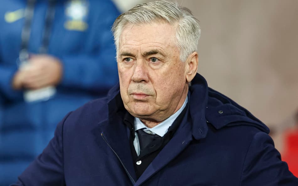 Carlo Ancelotti durante Brasil x Tunísia
