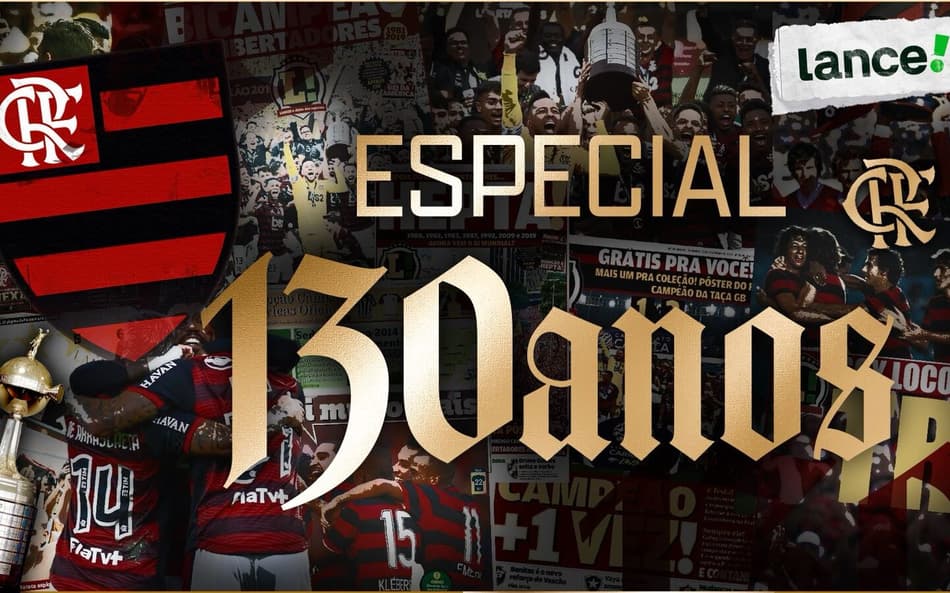 Arte 130 anos do Flamengo (Foto: Lance!)