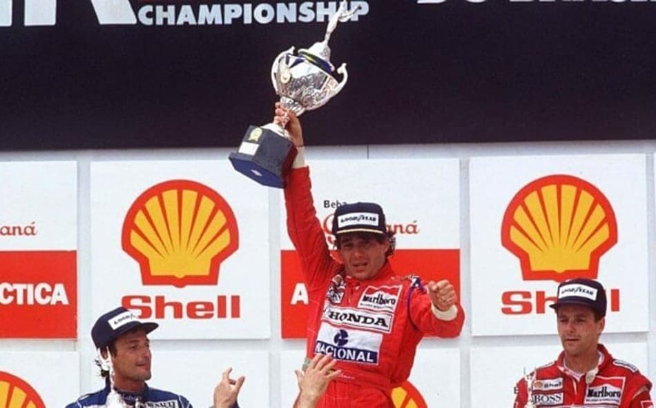 Ayrton Senna no GP do Brasil em 1991