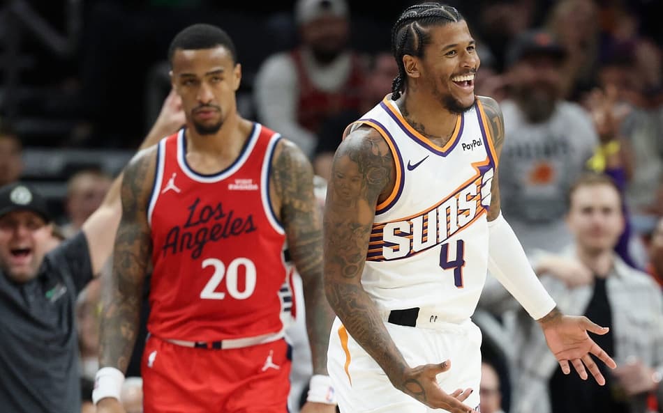 Jalen Green em jogo entre Phoenix Suns e Los Angeles Clippers (Foto: Christian Petersen/Getty Images/AFP)