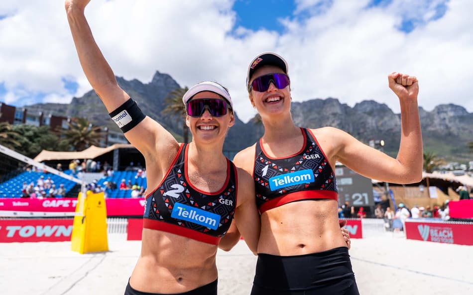 Muller e Tillmann foram campeãs da Etapa da Cidade do Cabo do Elite 16 (Foto: Volleyball World)