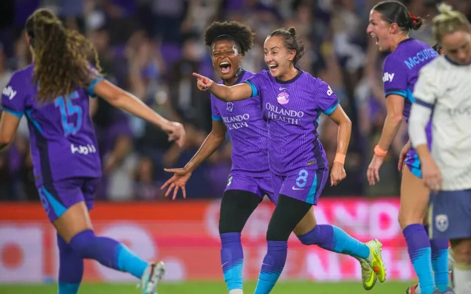 Luana comemora gol pelo Orlando Pride pelas quartas da NWSL. (Foto: Orlando Pride/Divulgação)