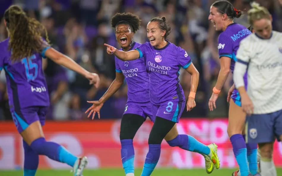 Luana comemora gol pelo Orlando Pride pelas quartas da NWSL. (Foto: Orlando Pride/Divulgação)