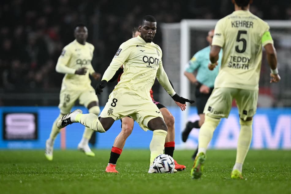 Paul Pogba em ação com a camisa do Monaco (Foto: Lou BENOIST / AFP)