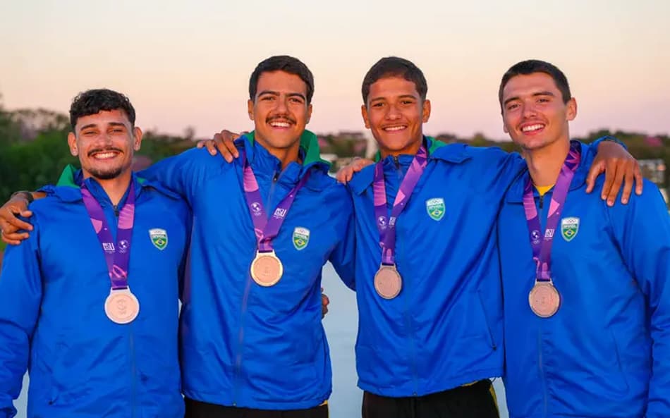 Equipe que conquistou o bronze heroico no Pan Júnior