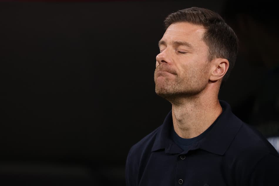 Real Madrid's Spanish coach Xabi Alonso is seen before the Spanish League football match between Real Madrid CF and Valencia CF at Santiago Bernabeu Stadium in Madrid on November 1, 2025. (Photo by Oscar DEL POZO / AFP)
