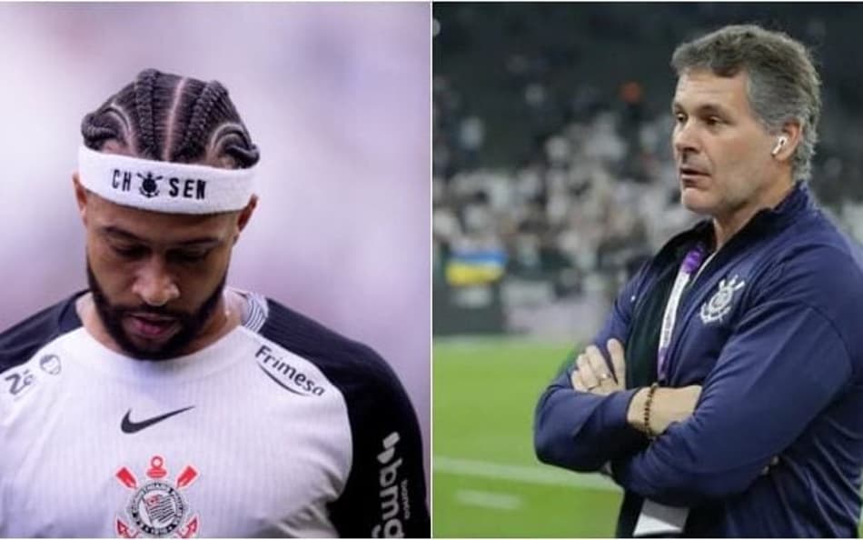 Memphis Depay e Armando Mendonça (Foto: Rodrigo Ponce Gazzanel/Agência Corinthians)