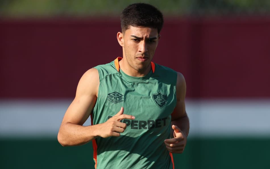 Lezcano em treinamento pelo Fluminense (Foto: Marcelo Gonçalves/Fluminense FC)