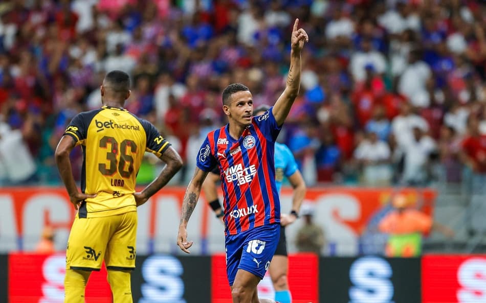 Luciano Juba comemora gol contra o Sport (Foto: Rafael Rodrigues/EC Bahia)