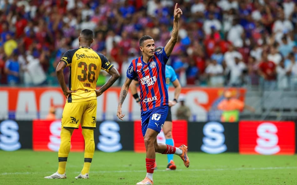 Luciano Juba comemora gol contra o Sport (Foto: Rafael Rodrigues/EC Bahia)