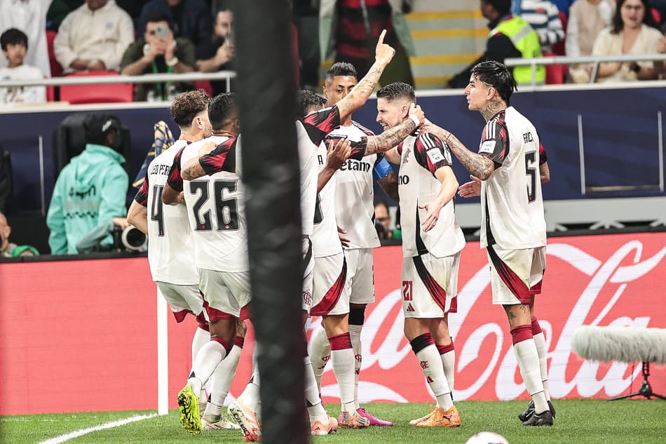 Jorginho comemora gol do Flamengo sobre o PSG na final do Mundial (Final: Gilvan de Souza/Flamengo)