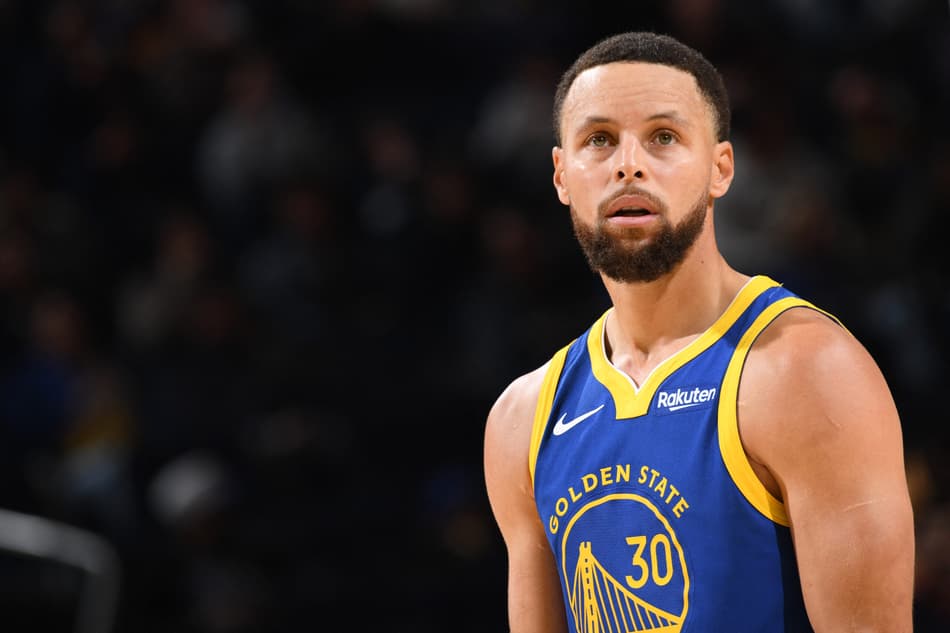 Stephen Curry no Golden State Warriors x Minnesota Timberwolves na NBA (Foto: Noah Graham / NBAE / Getty Images / Getty Images via AFP)