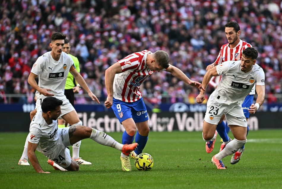 Atlético de Madrid x Valencia pela LaLiga (Foto: Javier SORIANO / AFP)