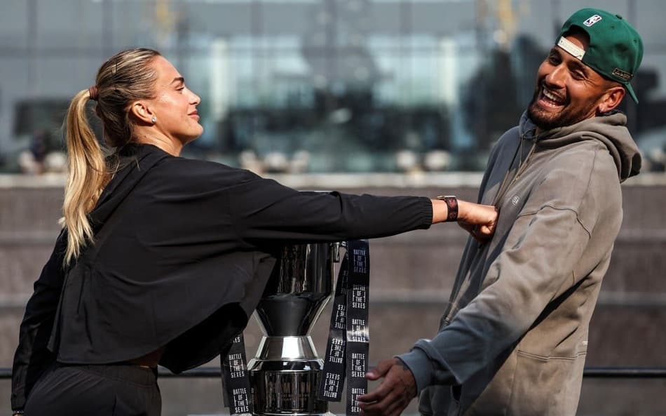 Veja o último ponto da 'Batalha dos Sexos', entre Sabalenka e Kyrgios